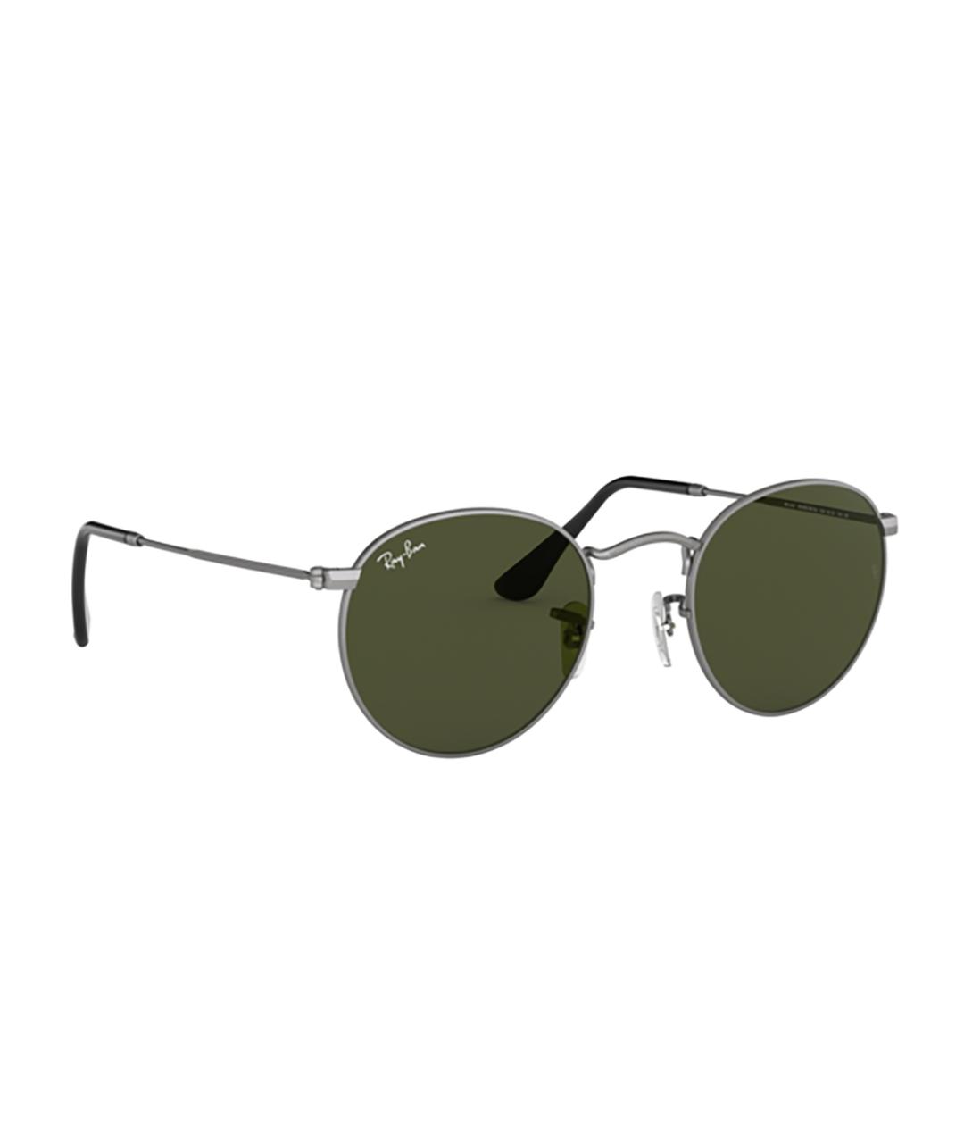 RAY BAN Серебряные металлические солнцезащитные очки, фото 2