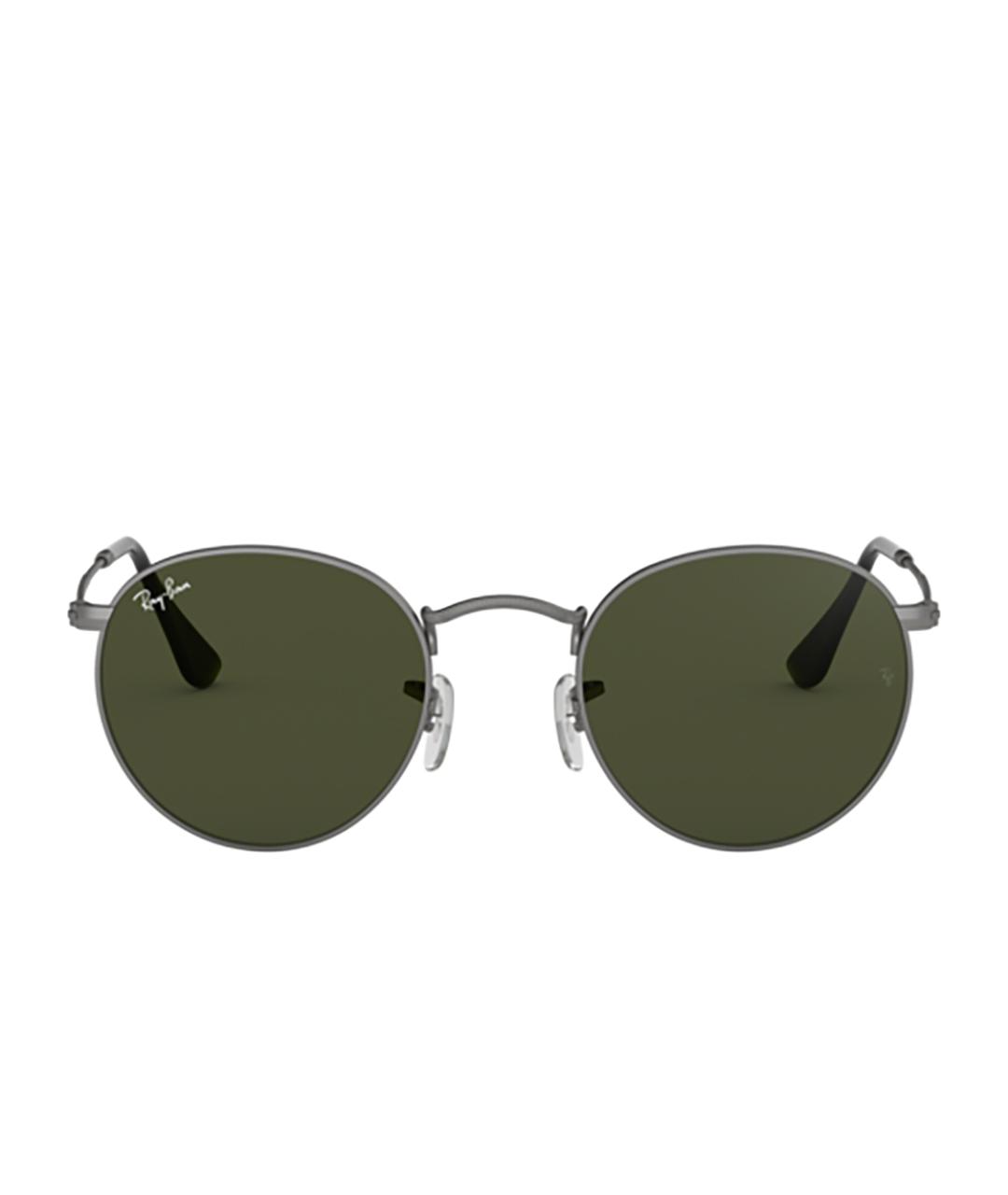 RAY BAN Серебряные металлические солнцезащитные очки, фото 3