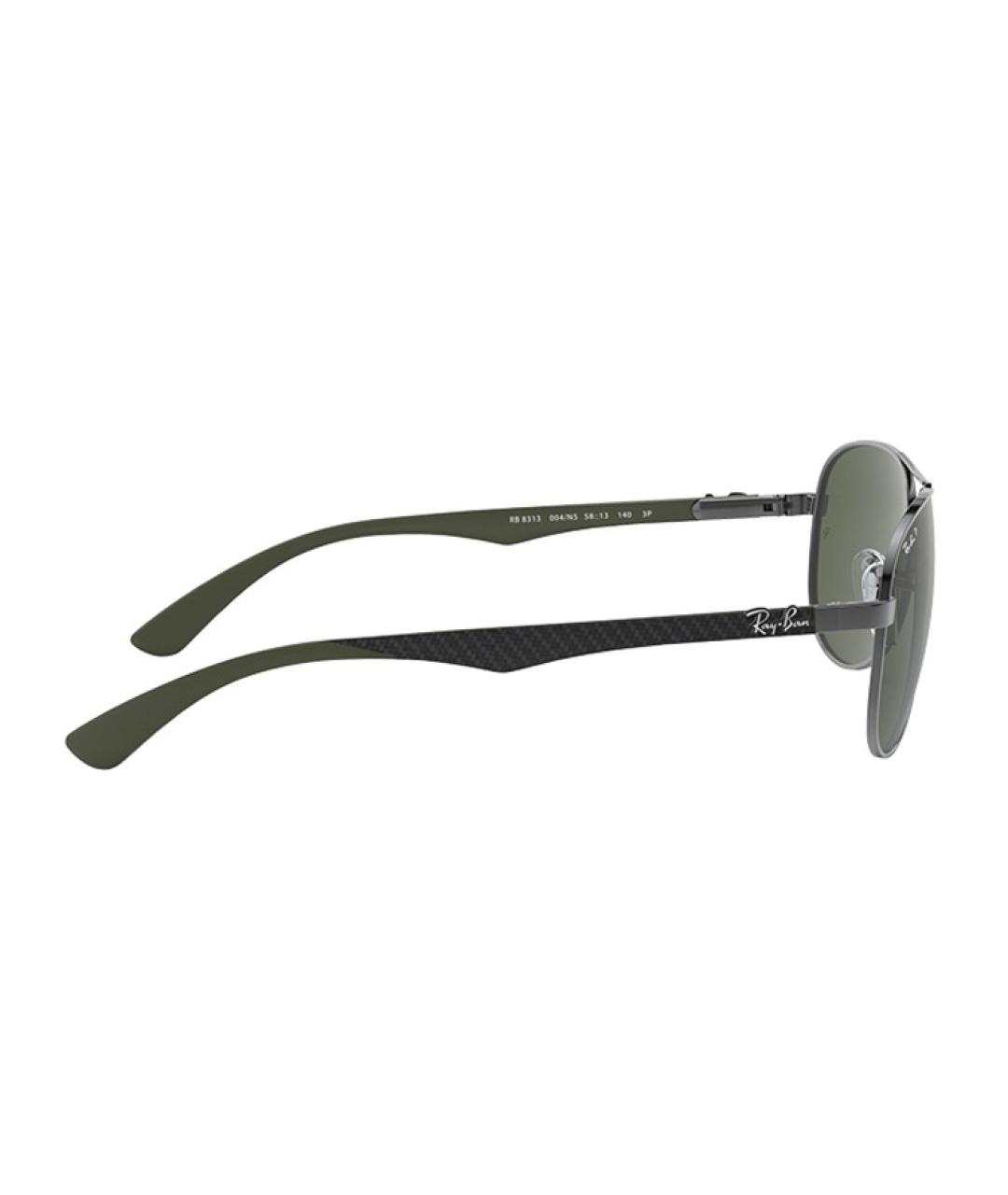 RAY BAN Зеленые металлические солнцезащитные очки, фото 3