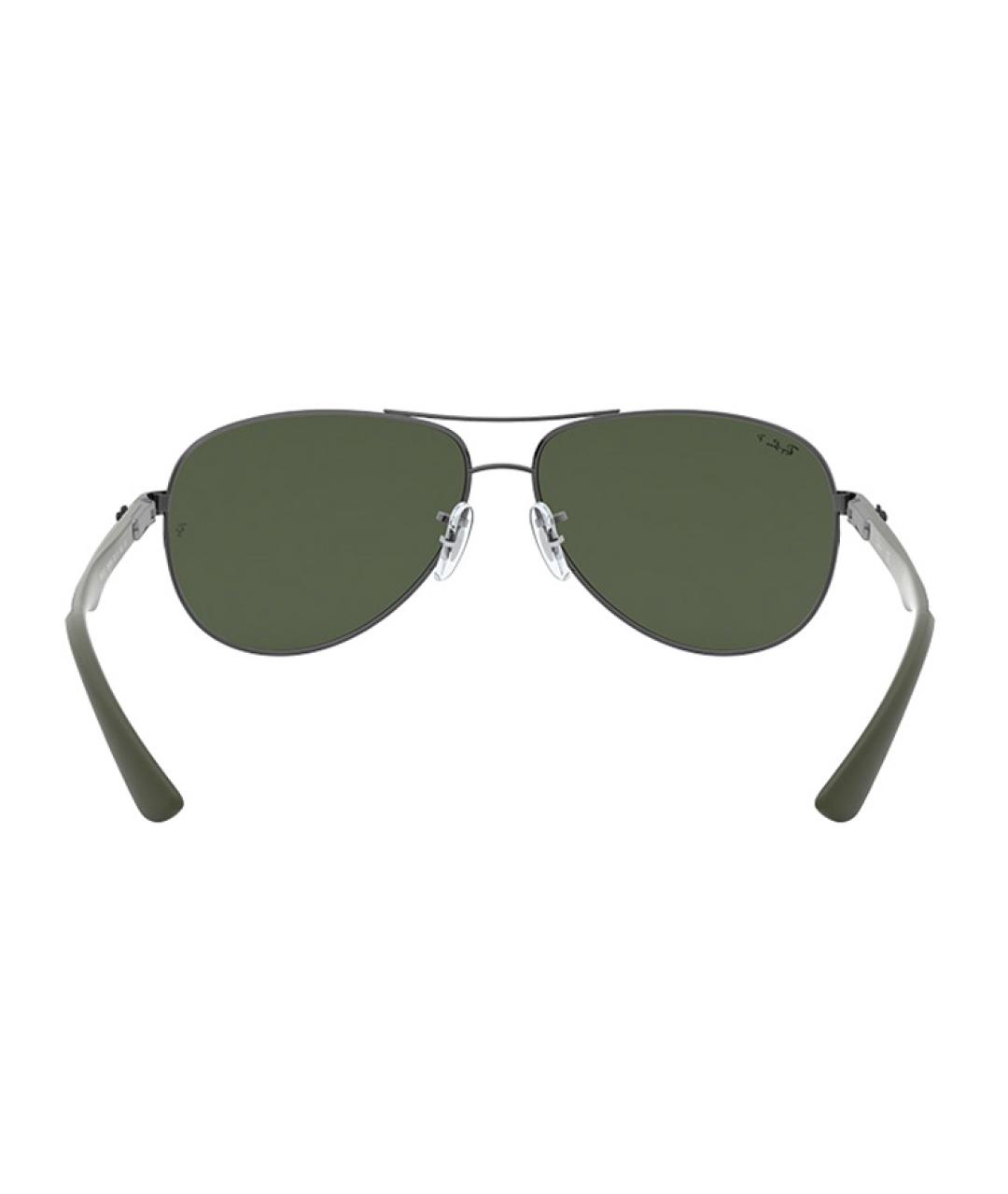 RAY BAN Зеленые металлические солнцезащитные очки, фото 4