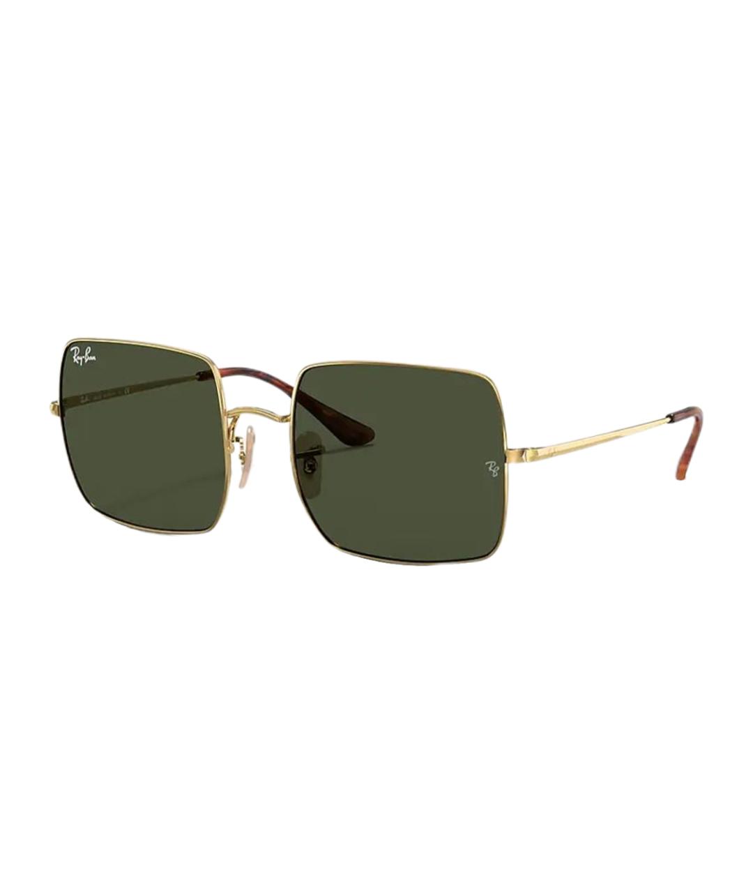 RAY BAN Золотые металлические солнцезащитные очки, фото 1