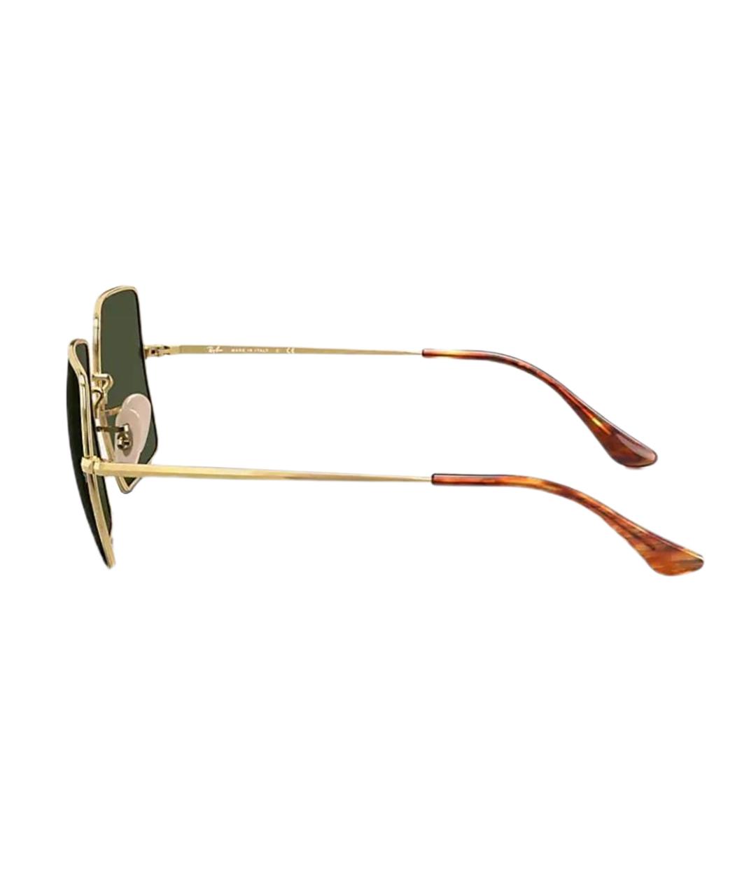 RAY BAN Золотые металлические солнцезащитные очки, фото 4