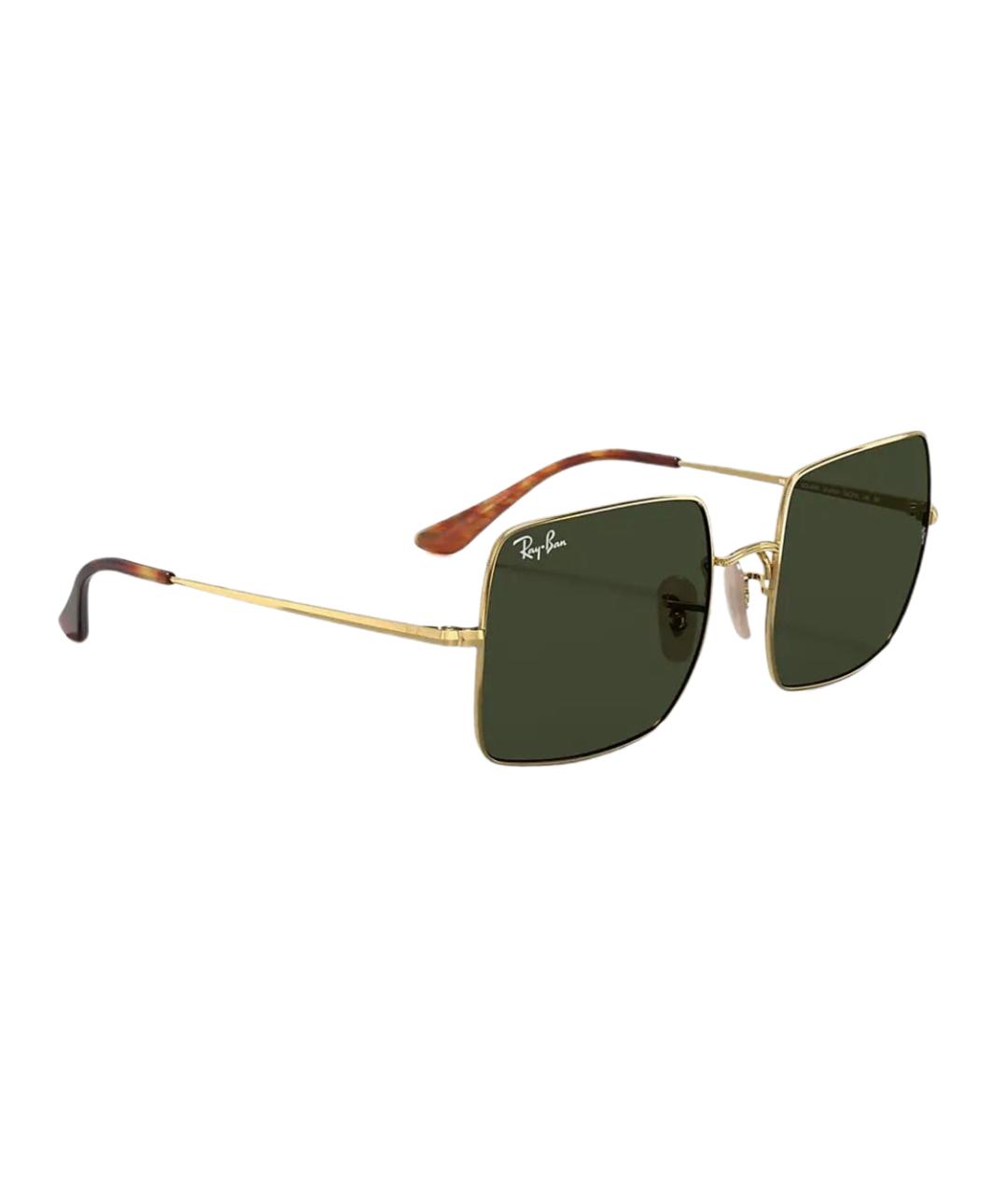 RAY BAN Золотые металлические солнцезащитные очки, фото 3
