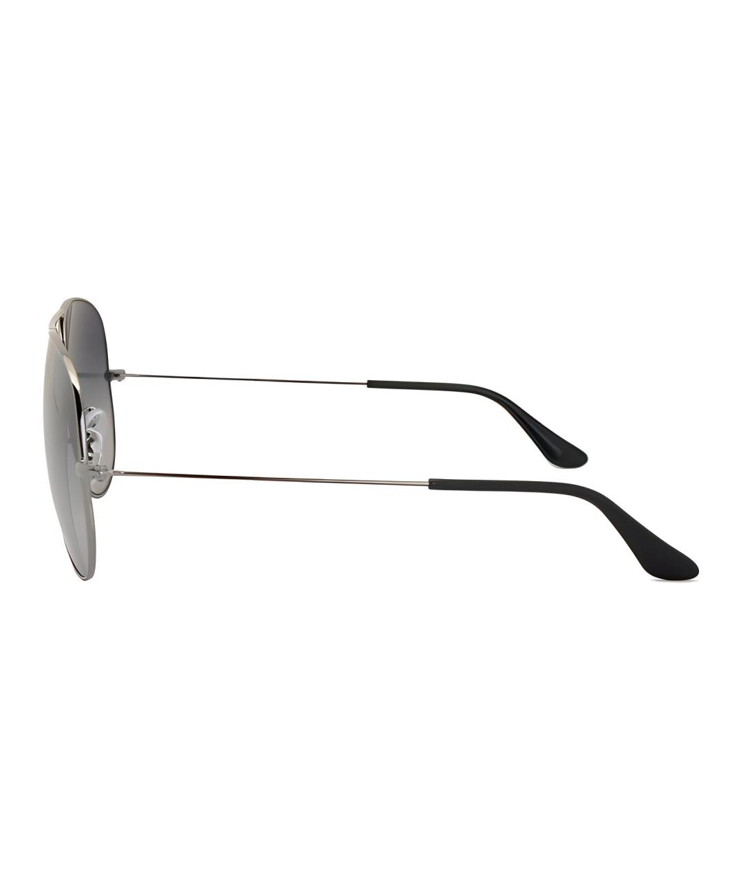 RAY BAN Серебряные металлические солнцезащитные очки, фото 4