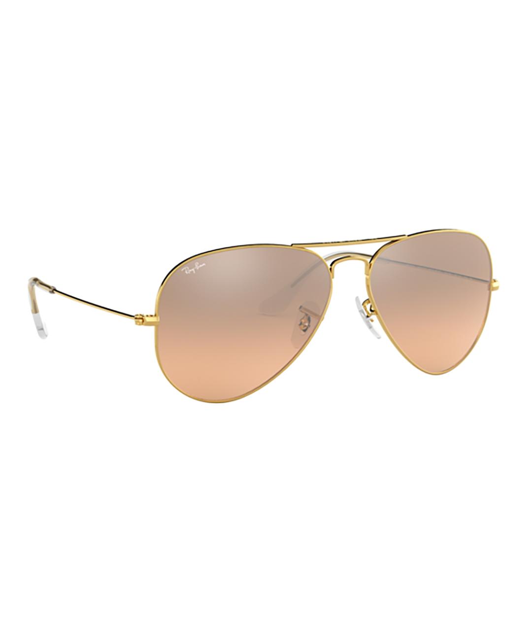 RAY BAN Золотые металлические солнцезащитные очки, фото 2