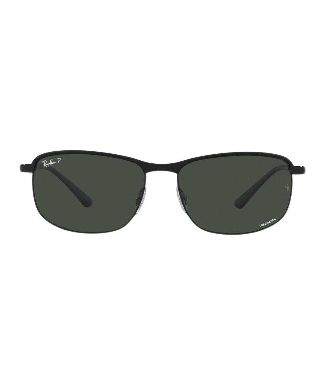 RAY BAN Черные металлические солнцезащитные очки, фото 2