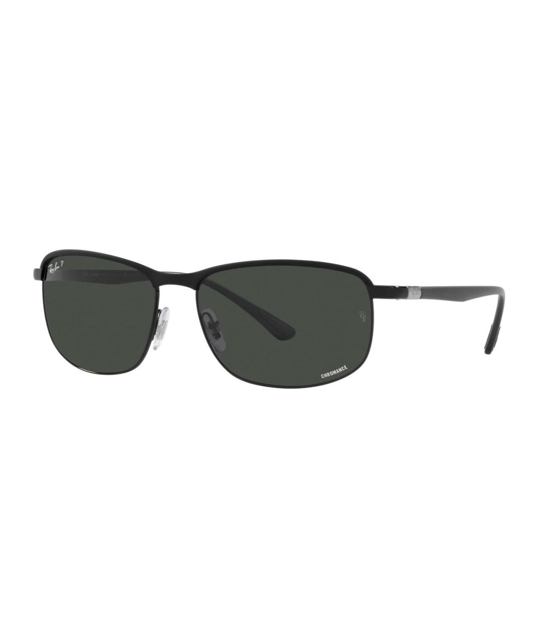 RAY BAN Черные металлические солнцезащитные очки, фото 1