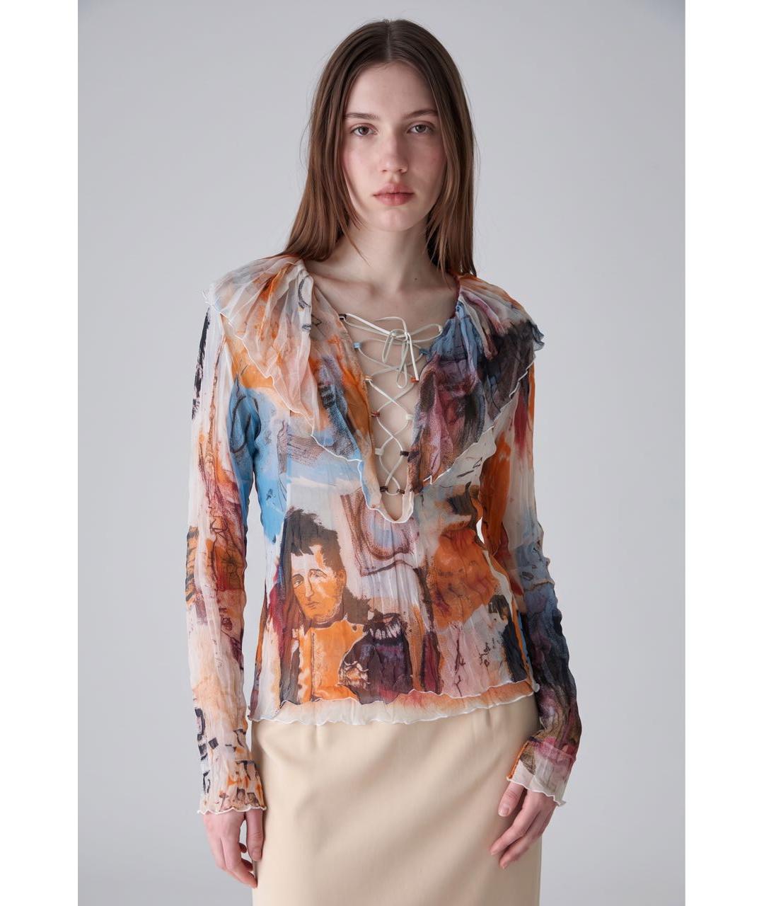 ROBERTO CAVALLI Мульти полиэстеровая блузы, фото 2