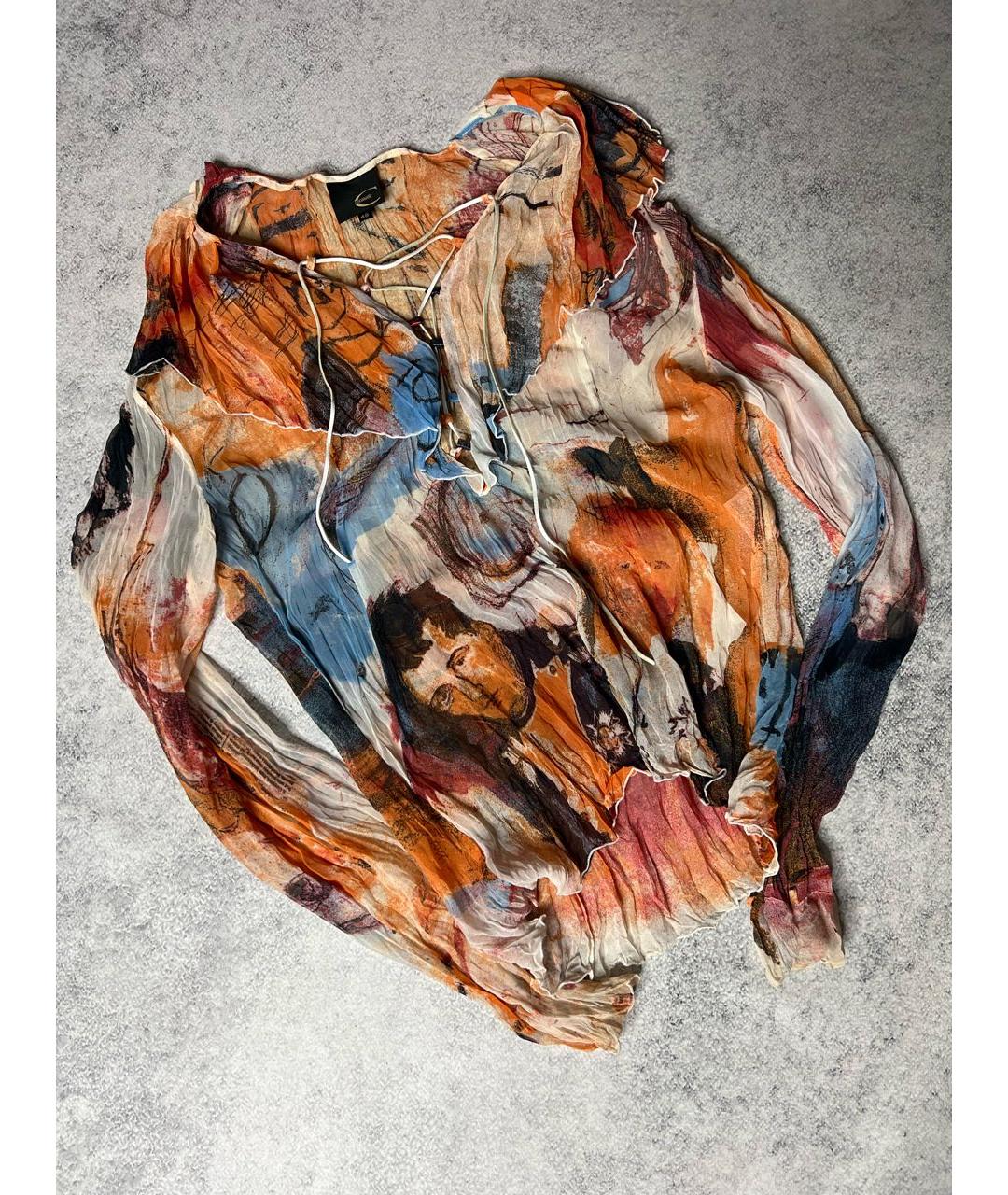ROBERTO CAVALLI Мульти полиэстеровая блузы, фото 3