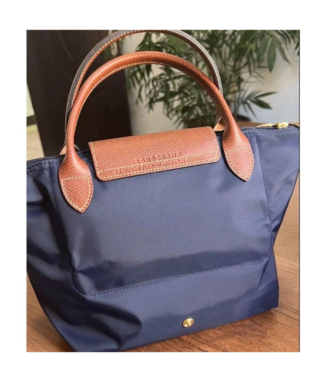 LONGCHAMP Темно-синяя сумка тоут, фото 7