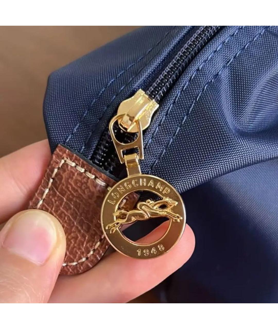 LONGCHAMP Темно-синяя сумка тоут, фото 8