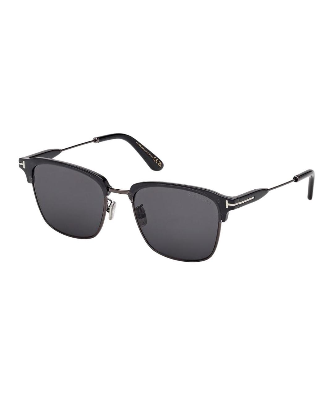 TOM FORD Черные металлические солнцезащитные очки, фото 1