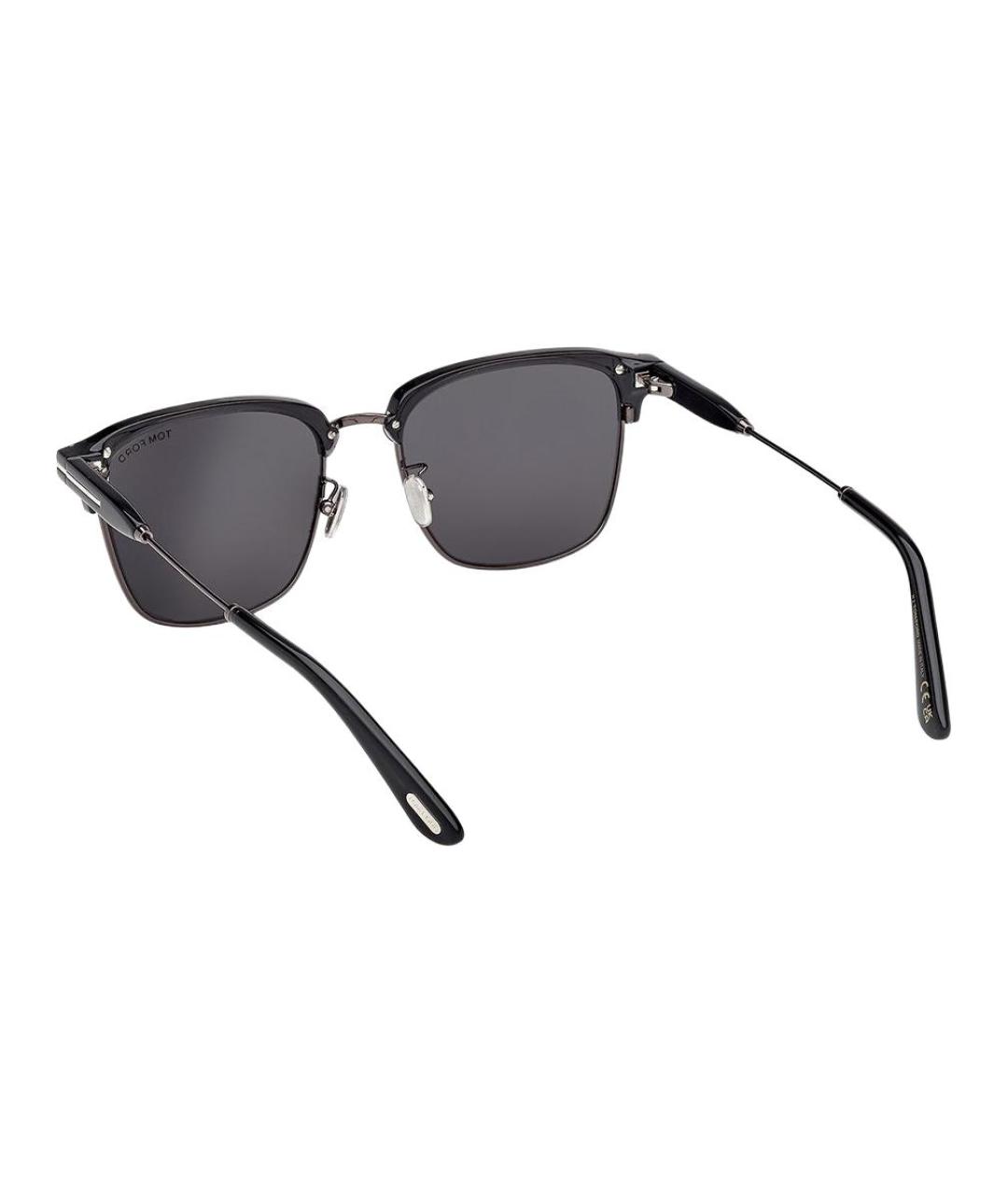 TOM FORD Черные металлические солнцезащитные очки, фото 3