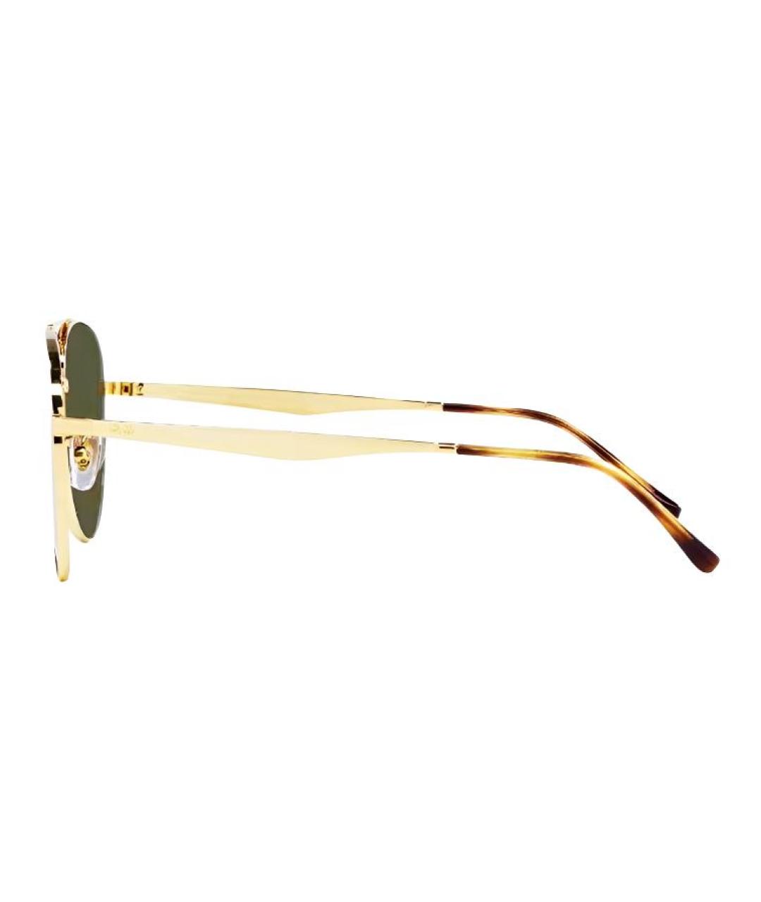 RAY BAN Золотые металлические солнцезащитные очки, фото 4