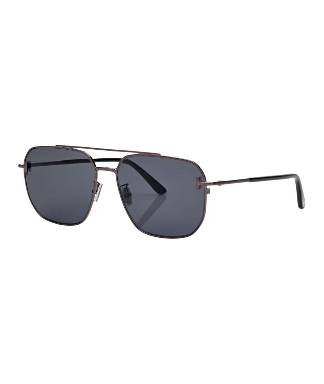TOM FORD Черные металлические солнцезащитные очки, фото 1