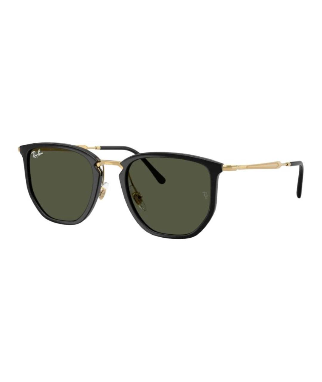 RAY BAN Черные металлические солнцезащитные очки, фото 1