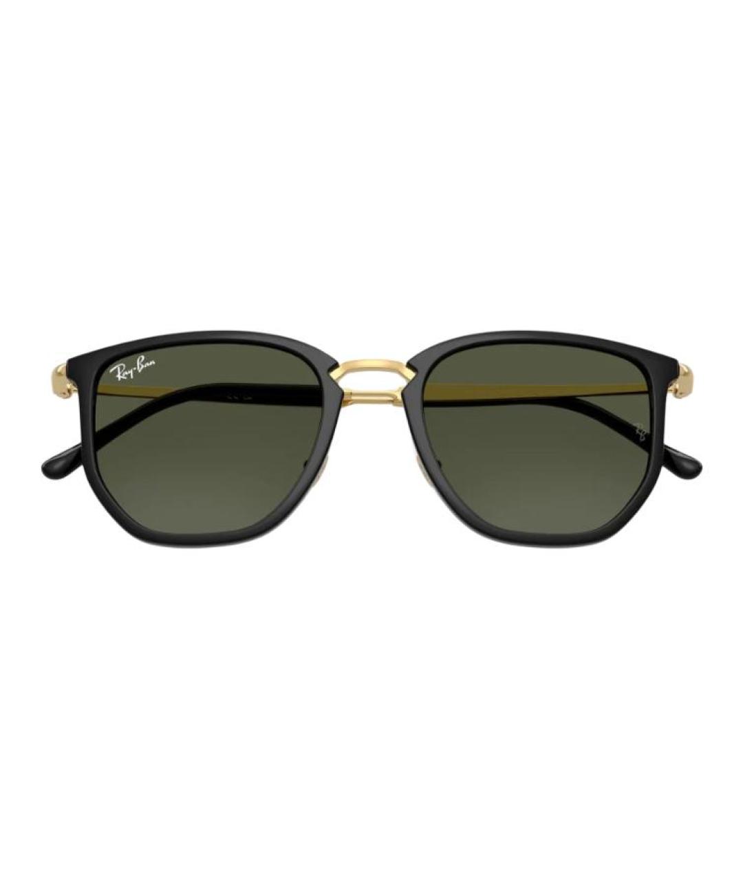 RAY BAN Черные металлические солнцезащитные очки, фото 2