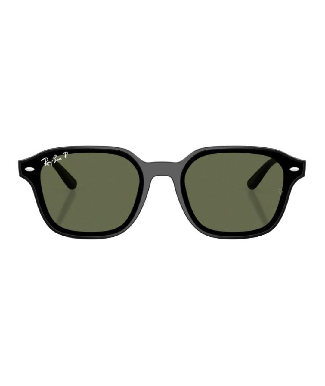 RAY BAN Черные пластиковые солнцезащитные очки, фото 2