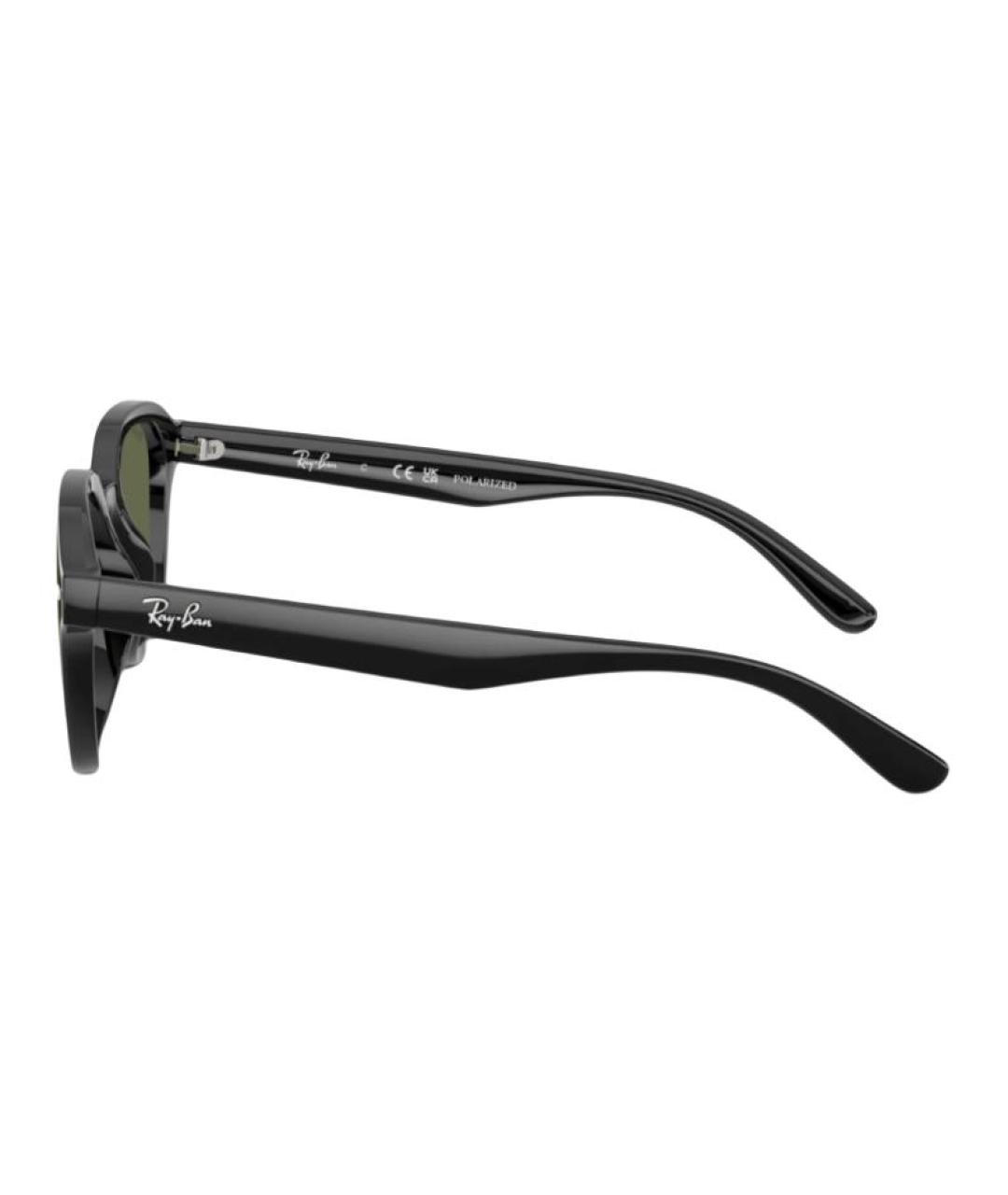 RAY BAN Черные пластиковые солнцезащитные очки, фото 3