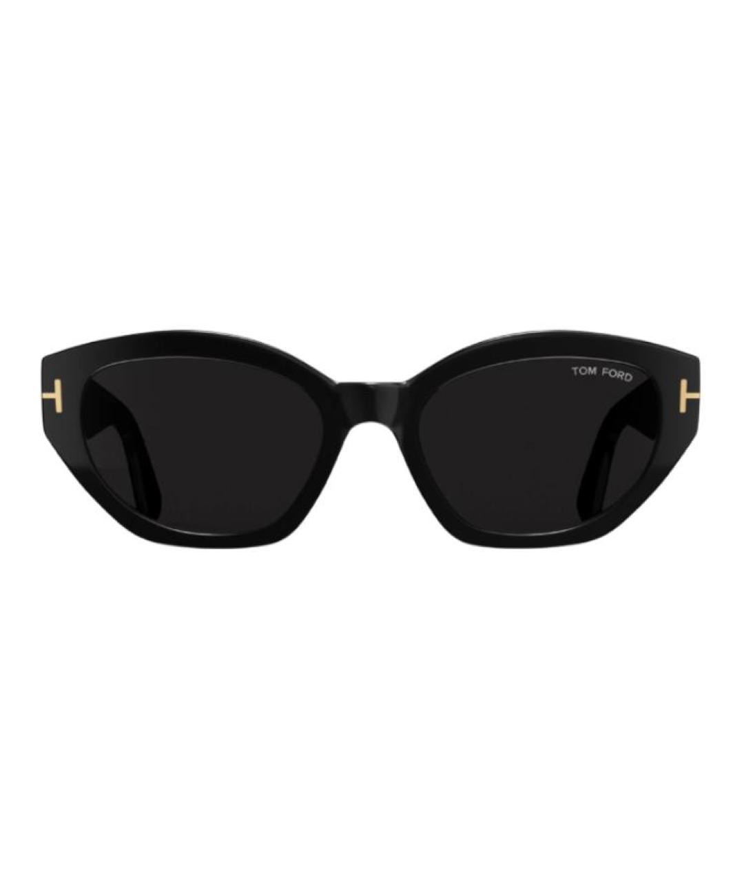 TOM FORD Черные пластиковые солнцезащитные очки, фото 1