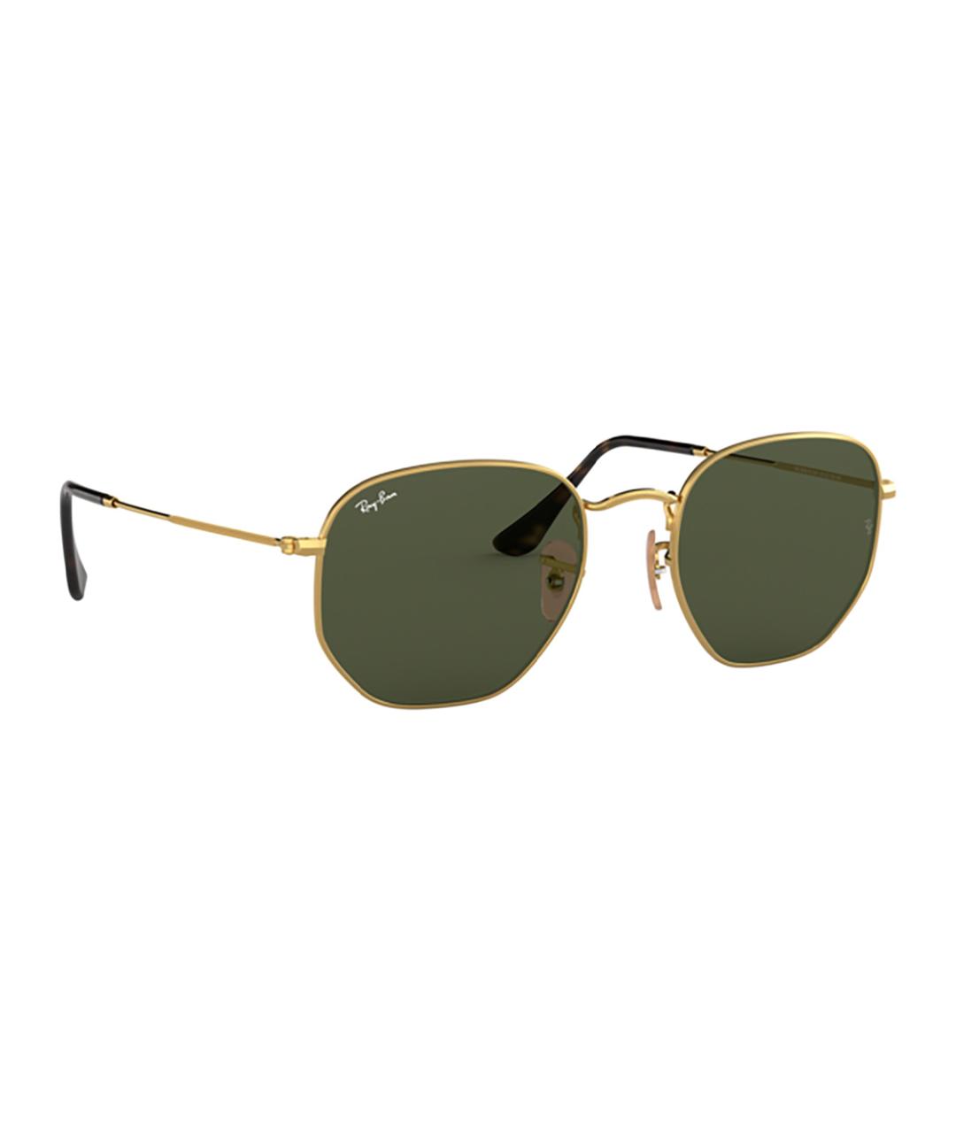 RAY BAN Золотые металлические солнцезащитные очки, фото 2