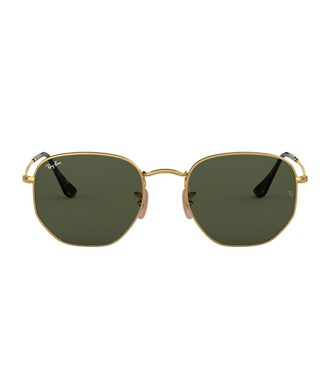 RAY BAN Золотые металлические солнцезащитные очки, фото 1