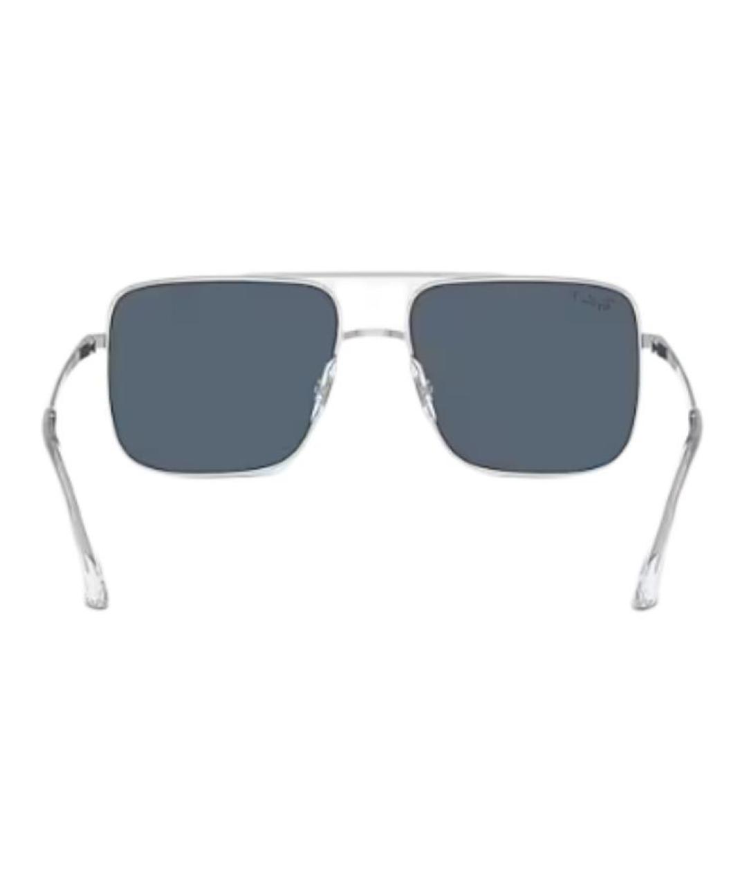 RAY BAN Серебряные металлические солнцезащитные очки, фото 4