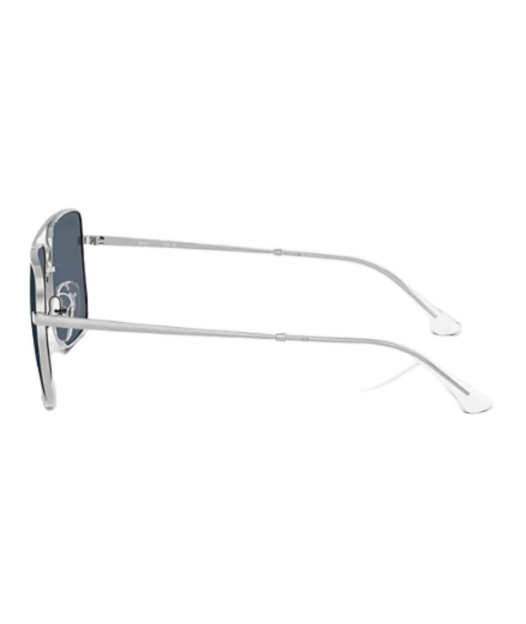 RAY BAN Серебряные металлические солнцезащитные очки, фото 3