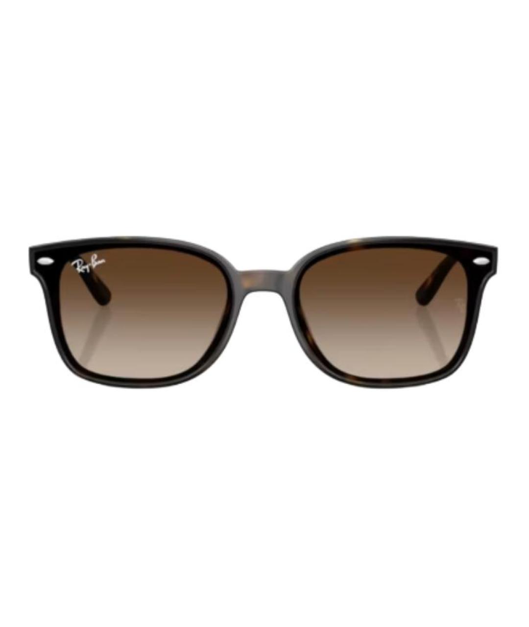 RAY BAN Коричневые пластиковые солнцезащитные очки, фото 4