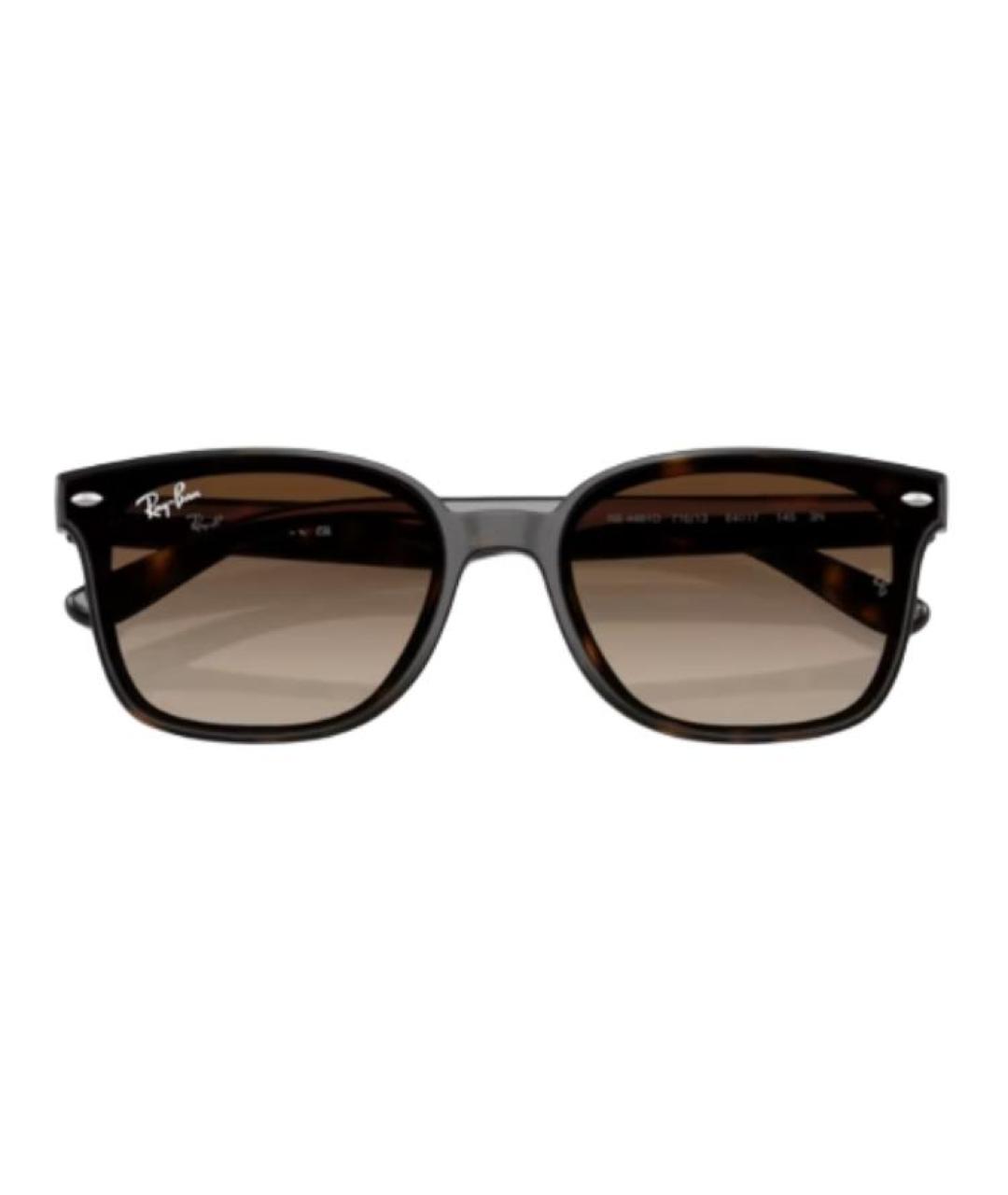 RAY BAN Коричневые пластиковые солнцезащитные очки, фото 2