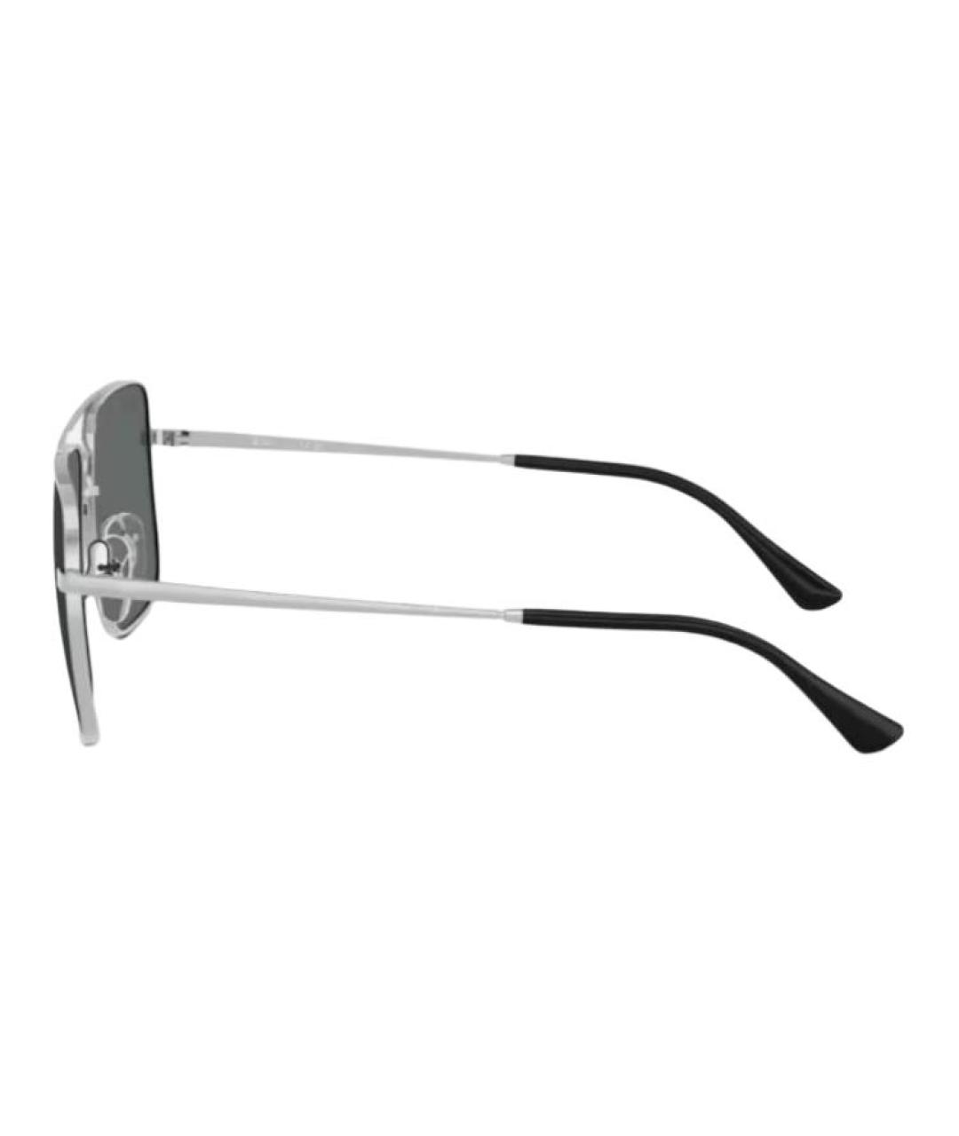 RAY BAN Серебряные металлические солнцезащитные очки, фото 3