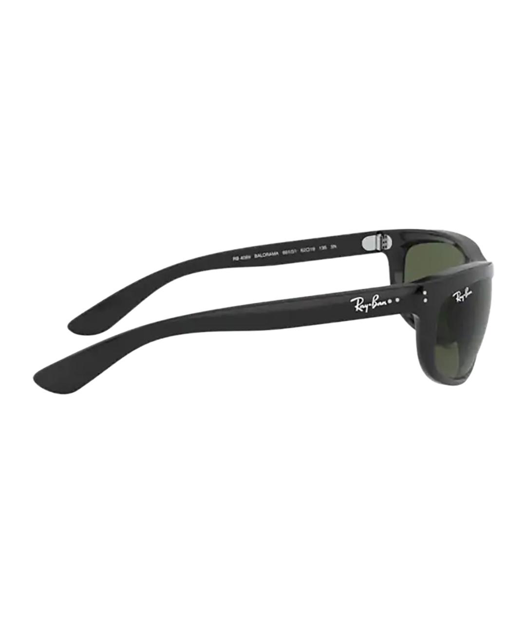 RAY BAN Черные пластиковые солнцезащитные очки, фото 4