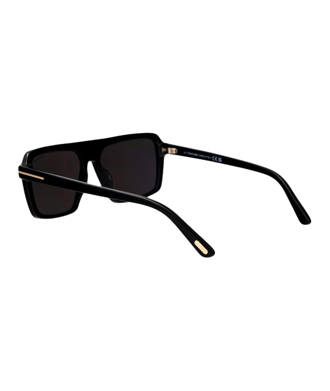 TOM FORD Черные пластиковые солнцезащитные очки, фото 4