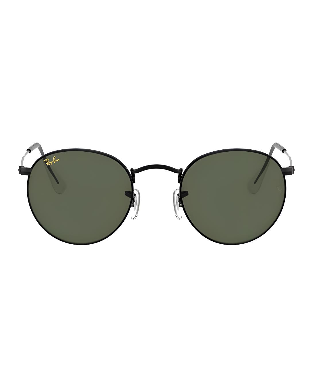 RAY BAN Черные металлические солнцезащитные очки, фото 1