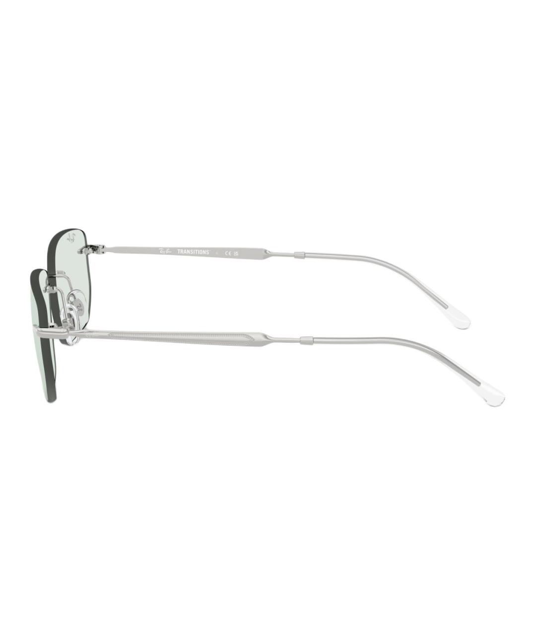 RAY BAN Серебряные металлические солнцезащитные очки, фото 2