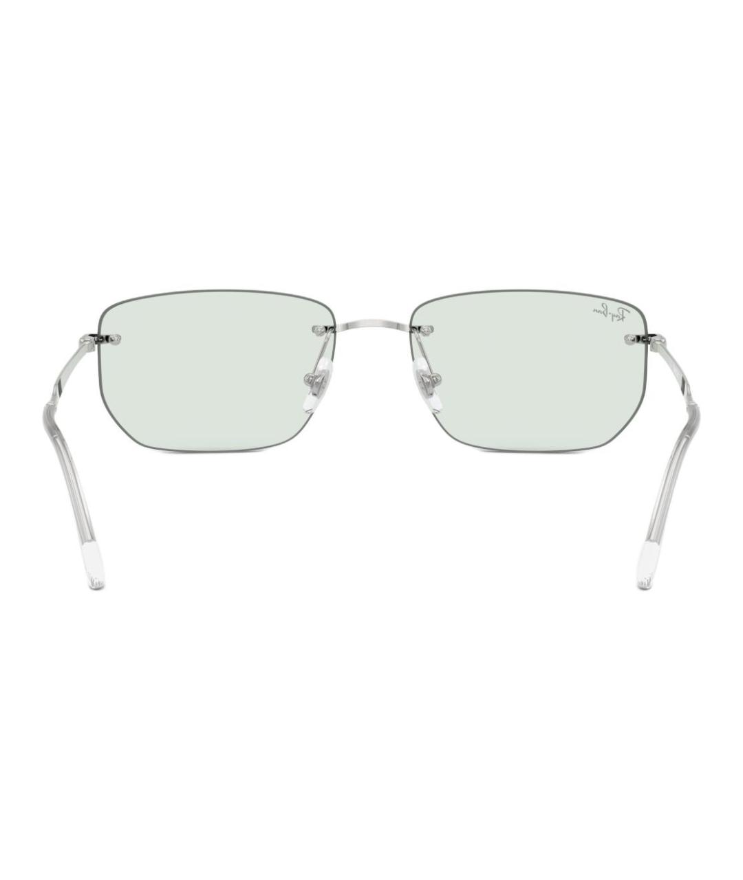 RAY BAN Серебряные металлические солнцезащитные очки, фото 3