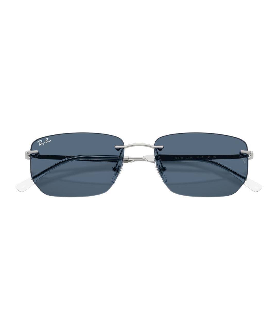 RAY BAN Серебряные металлические солнцезащитные очки, фото 5
