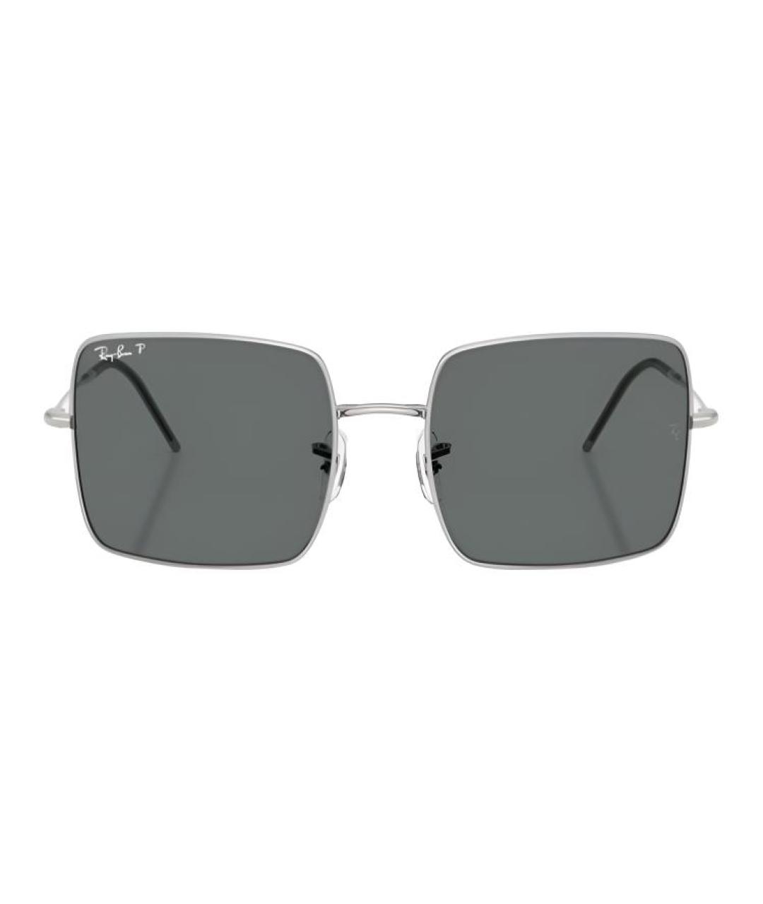 RAY BAN Серебряные металлические солнцезащитные очки, фото 2