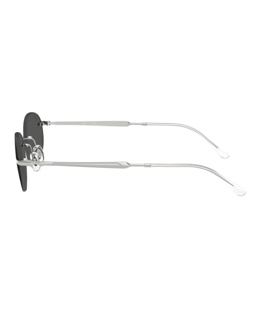 RAY BAN Серебряные металлические солнцезащитные очки, фото 2