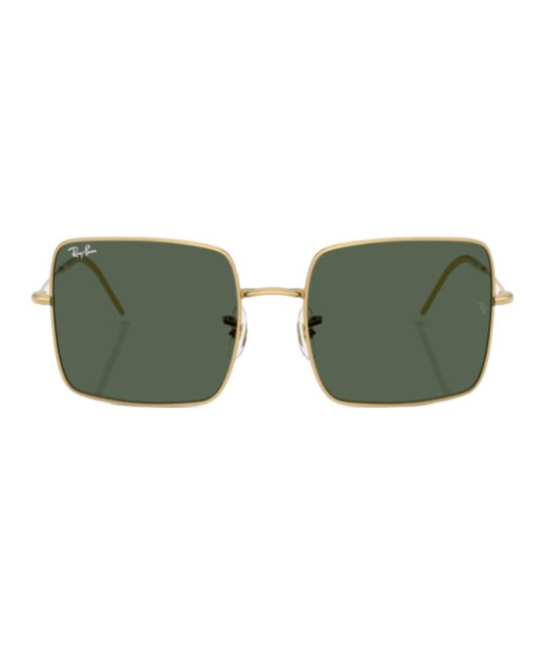 RAY BAN Золотые металлические солнцезащитные очки, фото 2