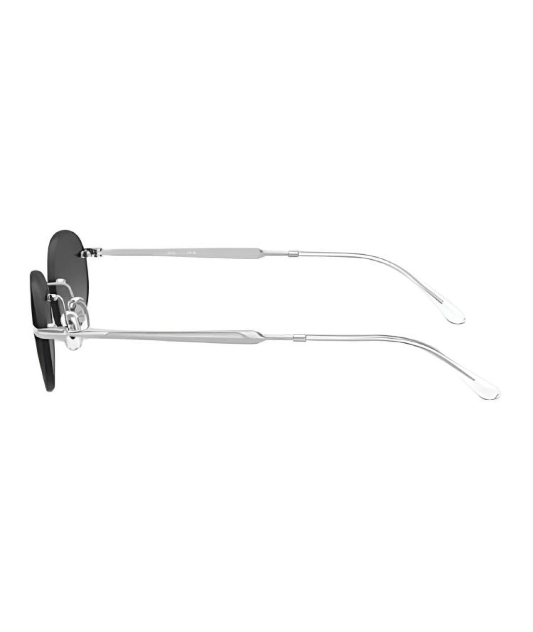 RAY BAN Серебряные металлические солнцезащитные очки, фото 3