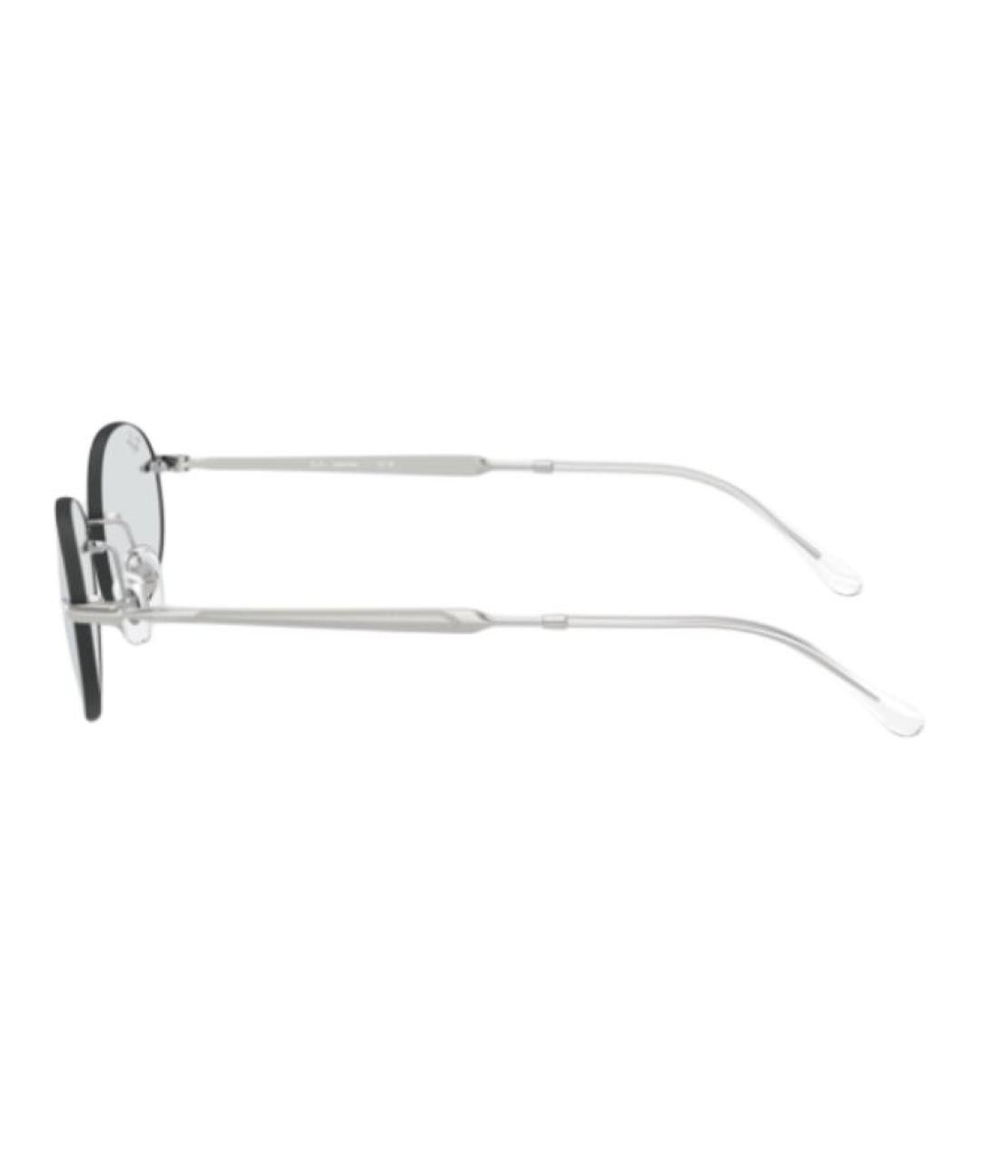 RAY BAN Серебряные металлические солнцезащитные очки, фото 3