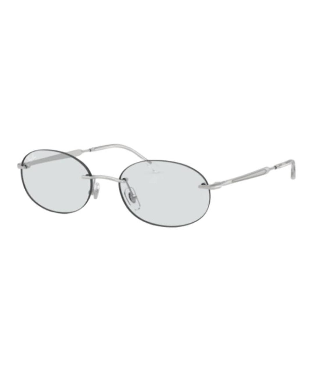 RAY BAN Серебряные металлические солнцезащитные очки, фото 1