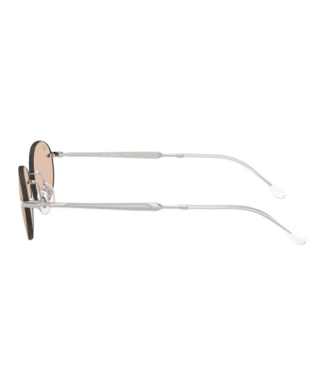 RAY BAN Серебряные металлические солнцезащитные очки, фото 3
