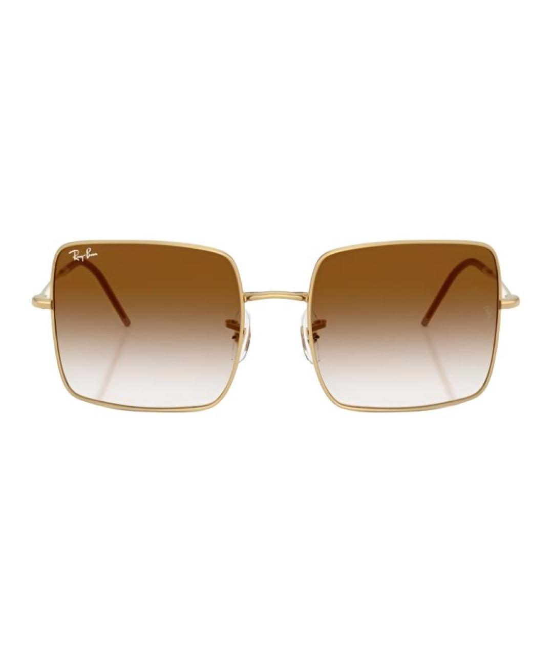 RAY BAN Золотые металлические солнцезащитные очки, фото 2