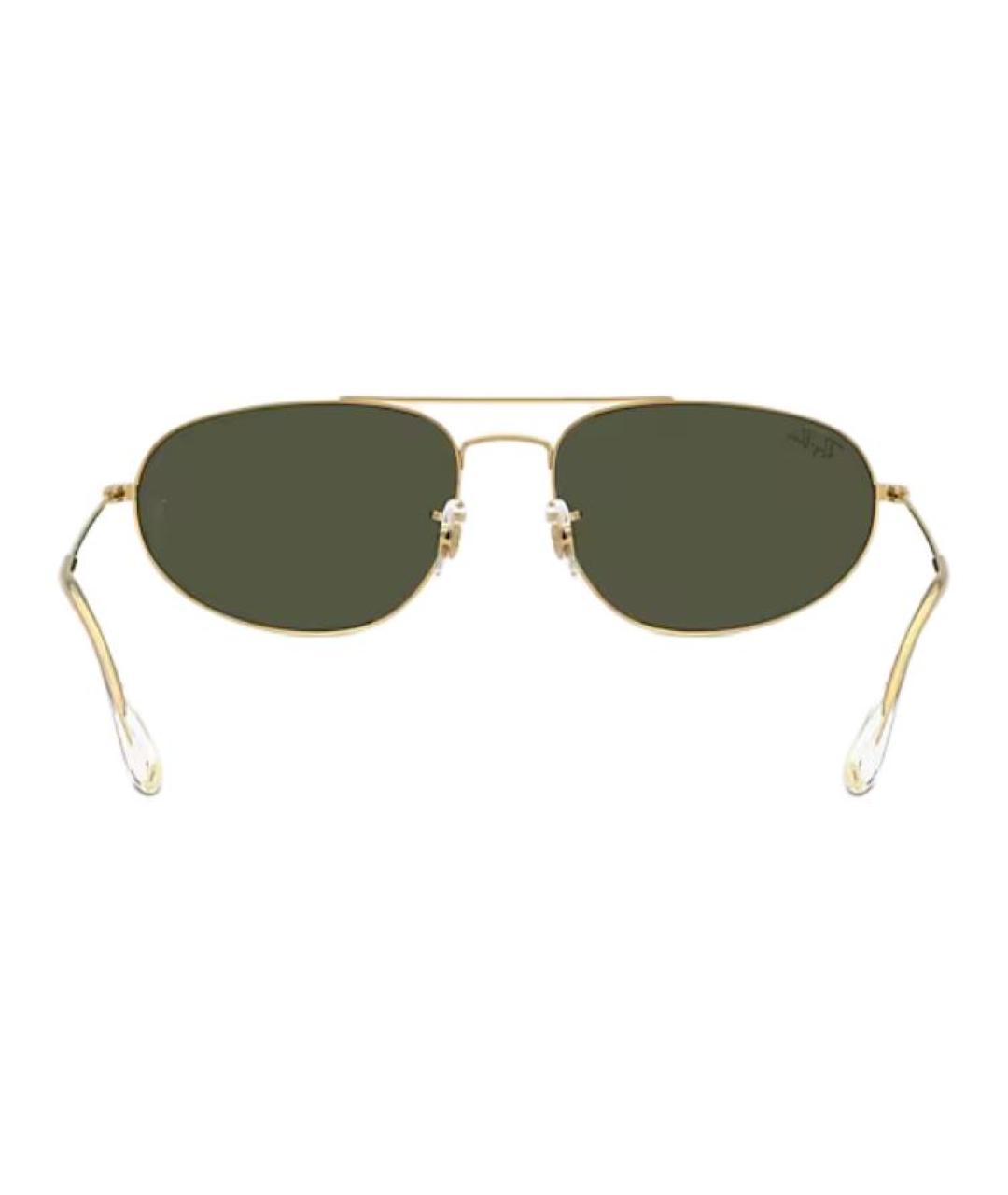RAY BAN Золотые металлические солнцезащитные очки, фото 5