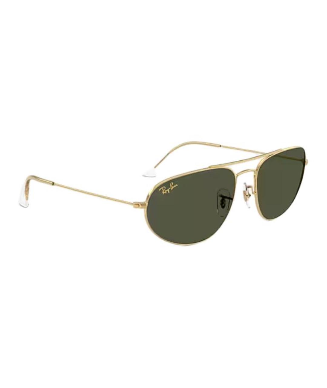 RAY BAN Золотые металлические солнцезащитные очки, фото 3