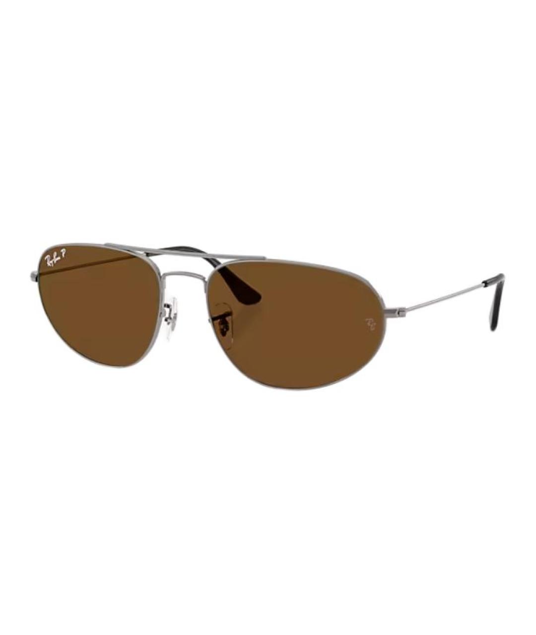 RAY BAN Золотые металлические солнцезащитные очки, фото 1