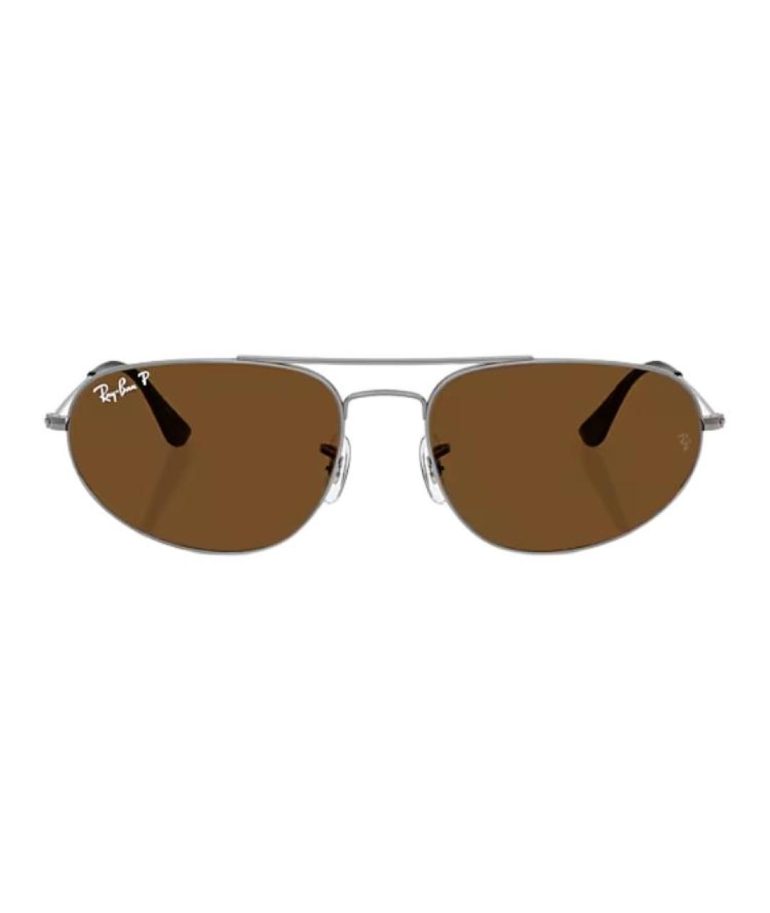 RAY BAN Золотые металлические солнцезащитные очки, фото 2