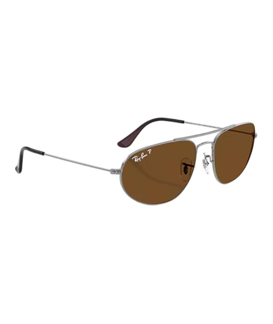 RAY BAN Золотые металлические солнцезащитные очки, фото 3